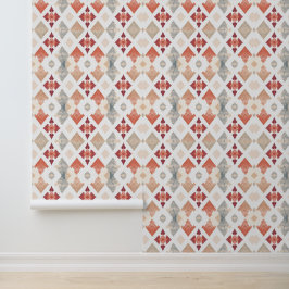 Papel Pintado Patrón de diamante geométrico artístico moderno