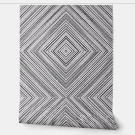 Papel Pintado Patrón De Diamante Geométrico Negro Y Blanco Gris