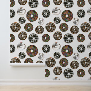 Papel Pintado Patrón de donut de baldosa Guay