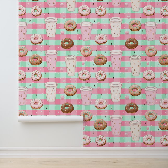 Papel Pintado Patrón de donut de baldosa Guay (Solicitud)