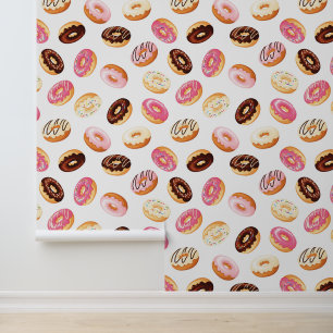 Papel Pintado Patrón de donut dulce