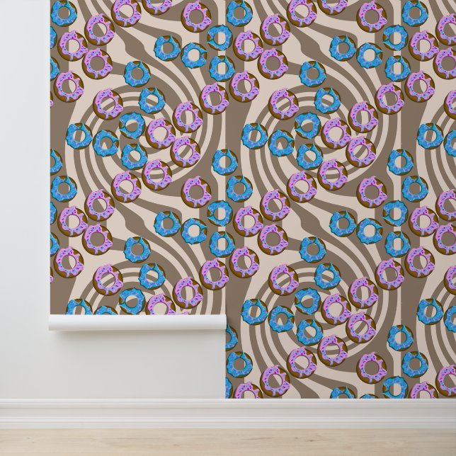 Papel Pintado Patrón de donuts (Solicitud)
