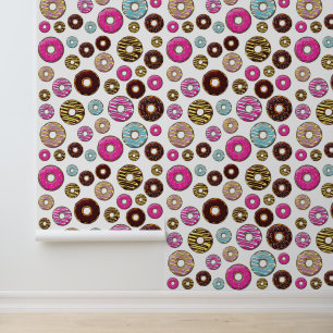 Papel Pintado Patrón De Donuts, Donuts Coloridos, Espolvorines