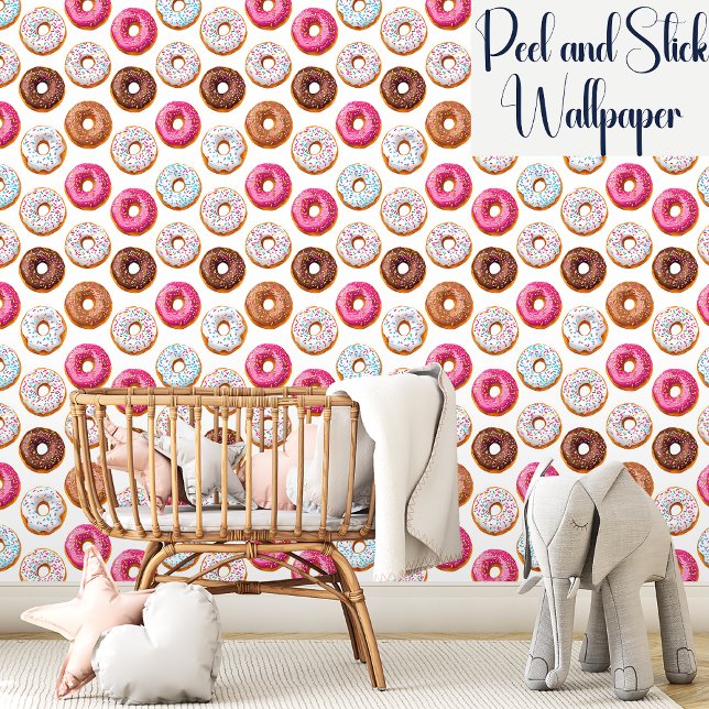 Papel Pintado Patrón de Donuts Dulce Colorido (Subido por el creador)