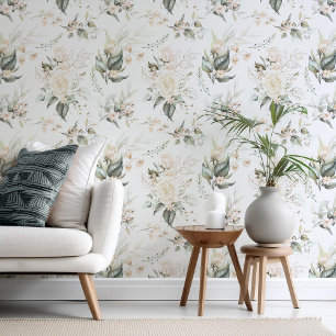 Papel Pintado Patrón de elegancia floral Pearl Rubor ID989