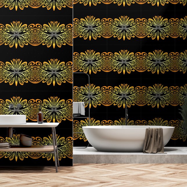 Papel Pintado Patrón de encaje (Baño)