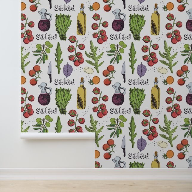 Papel Pintado Patrón de ensaladas (Solicitud)