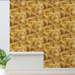 Papel Pintado Patrón de escenas de granjas de cosecha de vintage