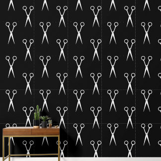 Papel Pintado Patrón de estilo de cabello de tijera