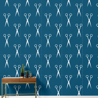 Papel Pintado Patrón de estilo de cabello de tijera