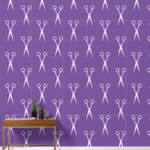 Papel Pintado Patrón de estilo de cabello de tijera