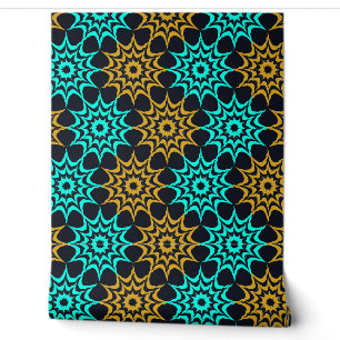 Papel Pintado Patrón de estrella hexagonal Art Nouveau