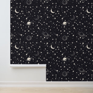 Papel Pintado Patrón de estrellas y planetas