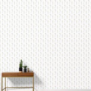 Papel Pintado Patrón de flor blanco