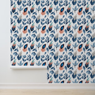 Papel Pintado Patrón de flor de baldosas de mal gusto