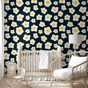 Papel Pintado Patrón de flor de huevos fritos