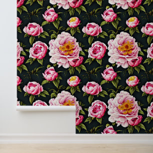 Papel Pintado Patrón de flor de pradera de campo peony