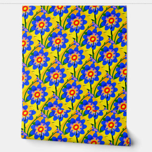 Papel Pintado Patrón de flores abstractas