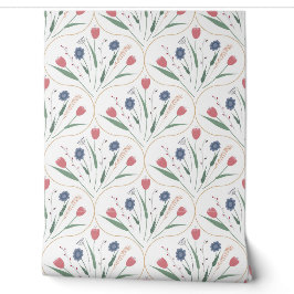 Papel Pintado patrón de flores adorables