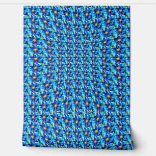 Papel Pintado Patrón de flores azules de bonito