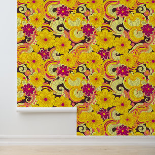 Papel Pintado Patrón de flores de Groovy