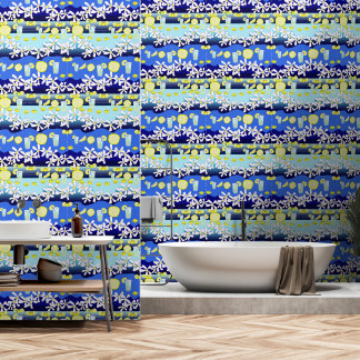 Papel Pintado Patrón de flores de limón de lemonade
