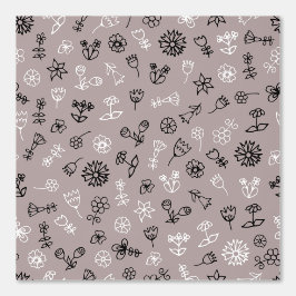 Papel Pintado Patrón de flores flotantes