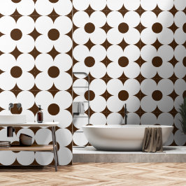 Papel Pintado Patrón de flores retro de setecientos