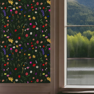 Papel Pintado Patrón de flores silvestres pintadas a mano de Bon