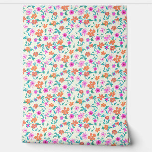 Papel Pintado Patrón de flores y enredaderas diminutas