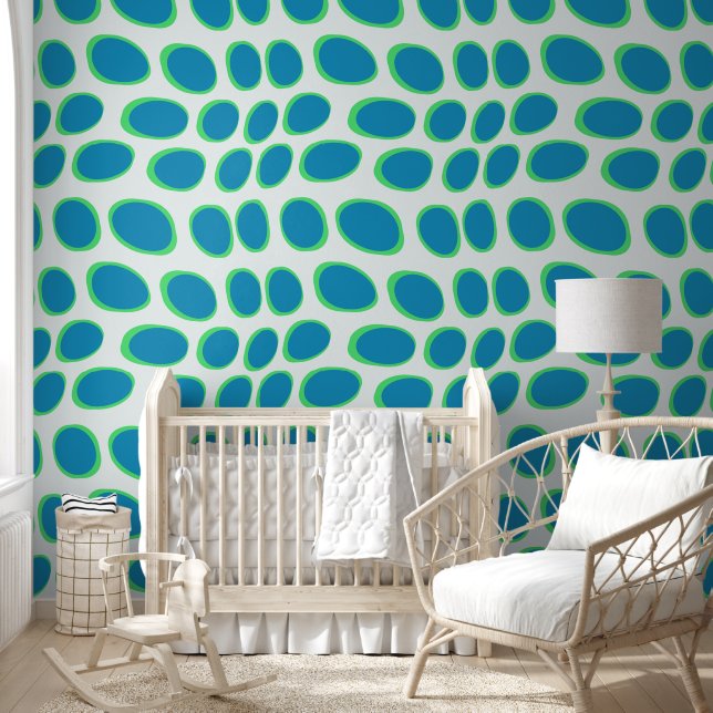 Papel Pintado Patrón de formas geométricas sólidas modernas 14 (Niños)