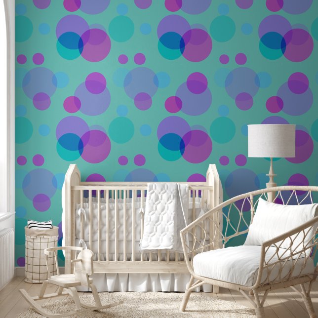 Papel Pintado Patrón de formas geométricas sólidas modernas 19 (Niños)