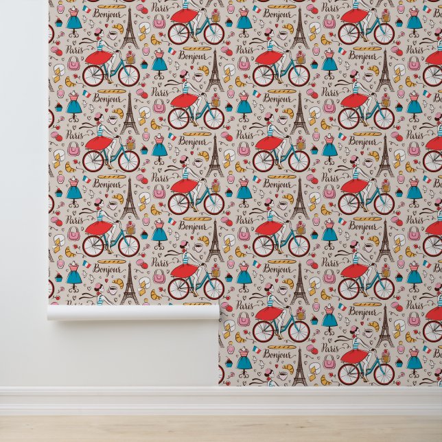 Papel Pintado Patrón de Francia de París (Solicitud)