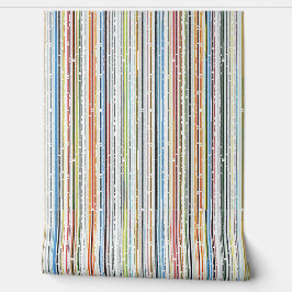 Papel Pintado Patrón de franja vertical colorida Azul amarillo v