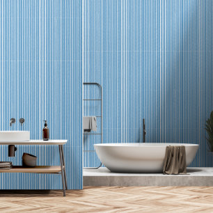 Papel Pintado Patrón de franjas de cosecha azul