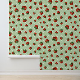 Papel Pintado Patrón de Fresa
