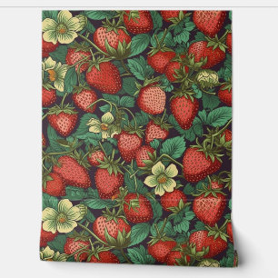 Papel Pintado Patrón de fresas