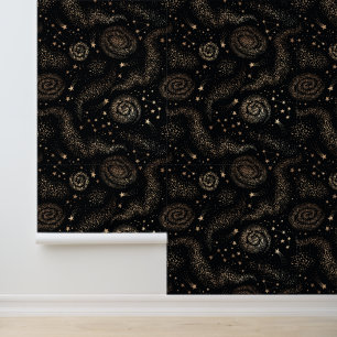 Papel Pintado Patrón de galaxia de la constelación Gold Star