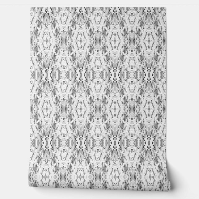 Papel Pintado Patrón de geometría abstracta gris claro (Desenrollar)
