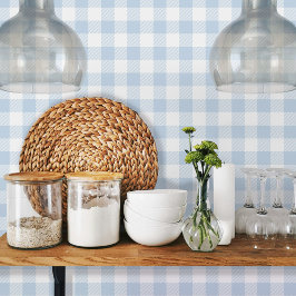 Papel Pintado Patrón de Gingham de Baby Pink Vichy