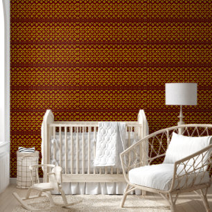 Papel Pintado Patrón de girasol ruso contemporáneo