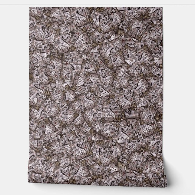 Papel Pintado Patrón de graffiti de dibujo de serpiente (Desenrollar)