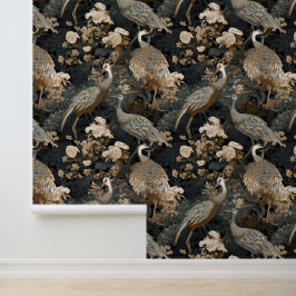 Papel Pintado patrón de grulla japonesa