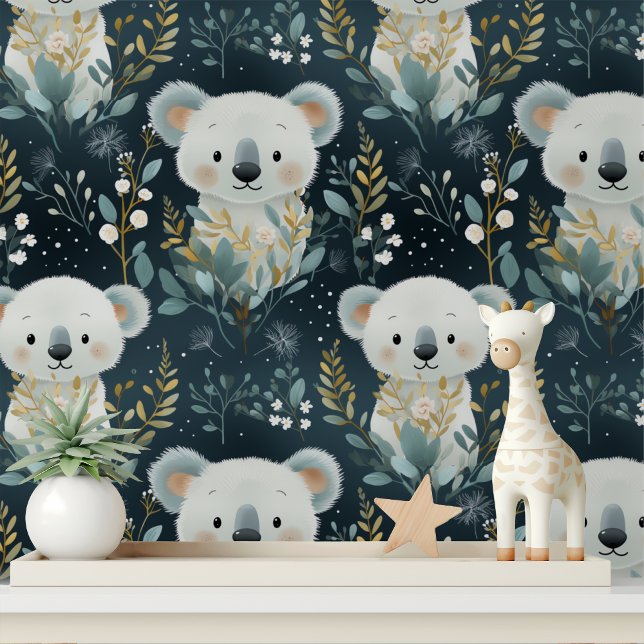 Papel Pintado Patrón de guardería para niños pequeños de Koala (Subido por el creador)