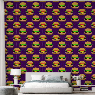 Papel Pintado Patrón de hamburguesas