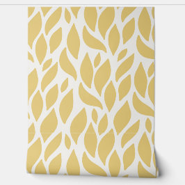 Papel Pintado Patrón de hoja amarilla