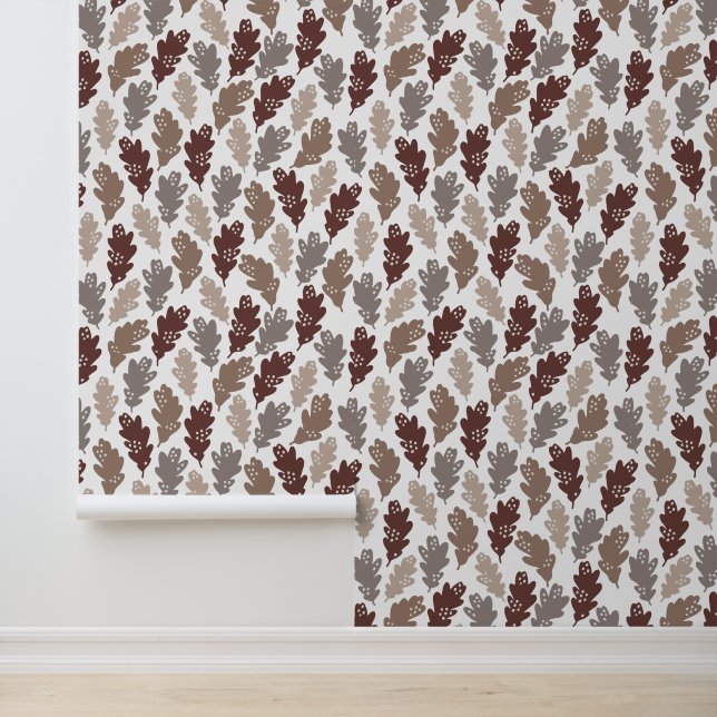 Papel Pintado Patrón de hojas de otoño (Solicitud)