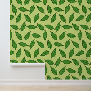 Papel Pintado Patrón de hojas, patrón de hojas, hojas de primave