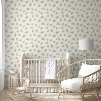Papel Pintado Patrón de hojas planta verde hojas de naturaleza m