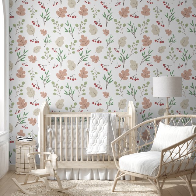 Papel Pintado Patrón de hojas sin costuras Baby Boho (Niños)